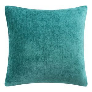 Chenille Throw Pillow Covers Cushion Water Repellent 16"x16" Peacock Blue